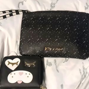 Betsey johnson wallet and wrist bag